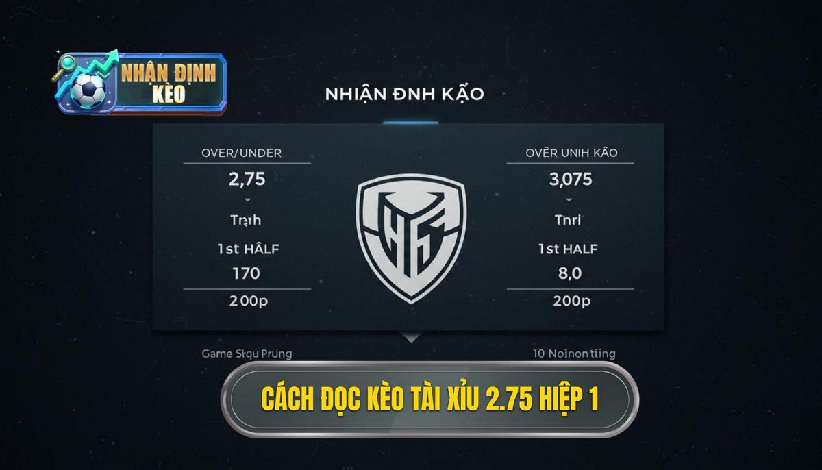 1. Định Nghĩa Và Cách Đọc Kèo Tài Xỉu 2.75 Hiệp 1 Một Cách Chính Xác