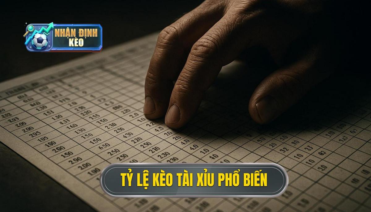 Các loại tỷ lệ kèo tài xỉu phổ biến tại các nhà cái hiện nay