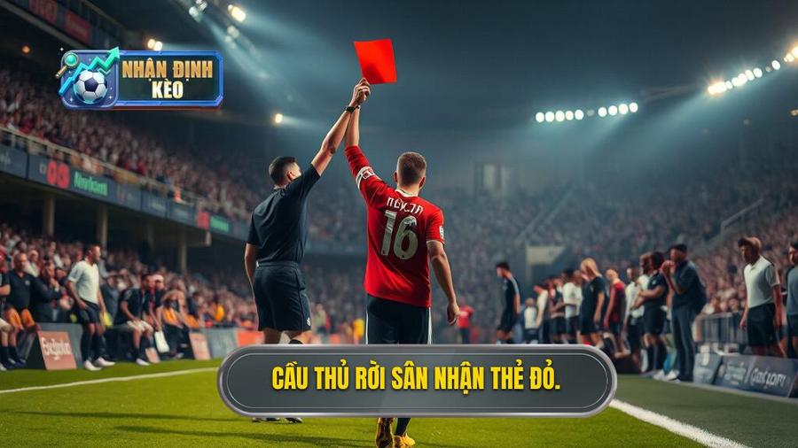 2. Cầu thủ rời sân nhận thẻ đỏ.
