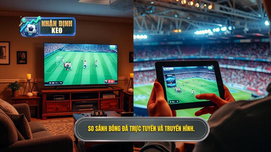 Bảng so sánh trải nghiệm xem bóng đá trực tuyến và truyền hình truyền thống